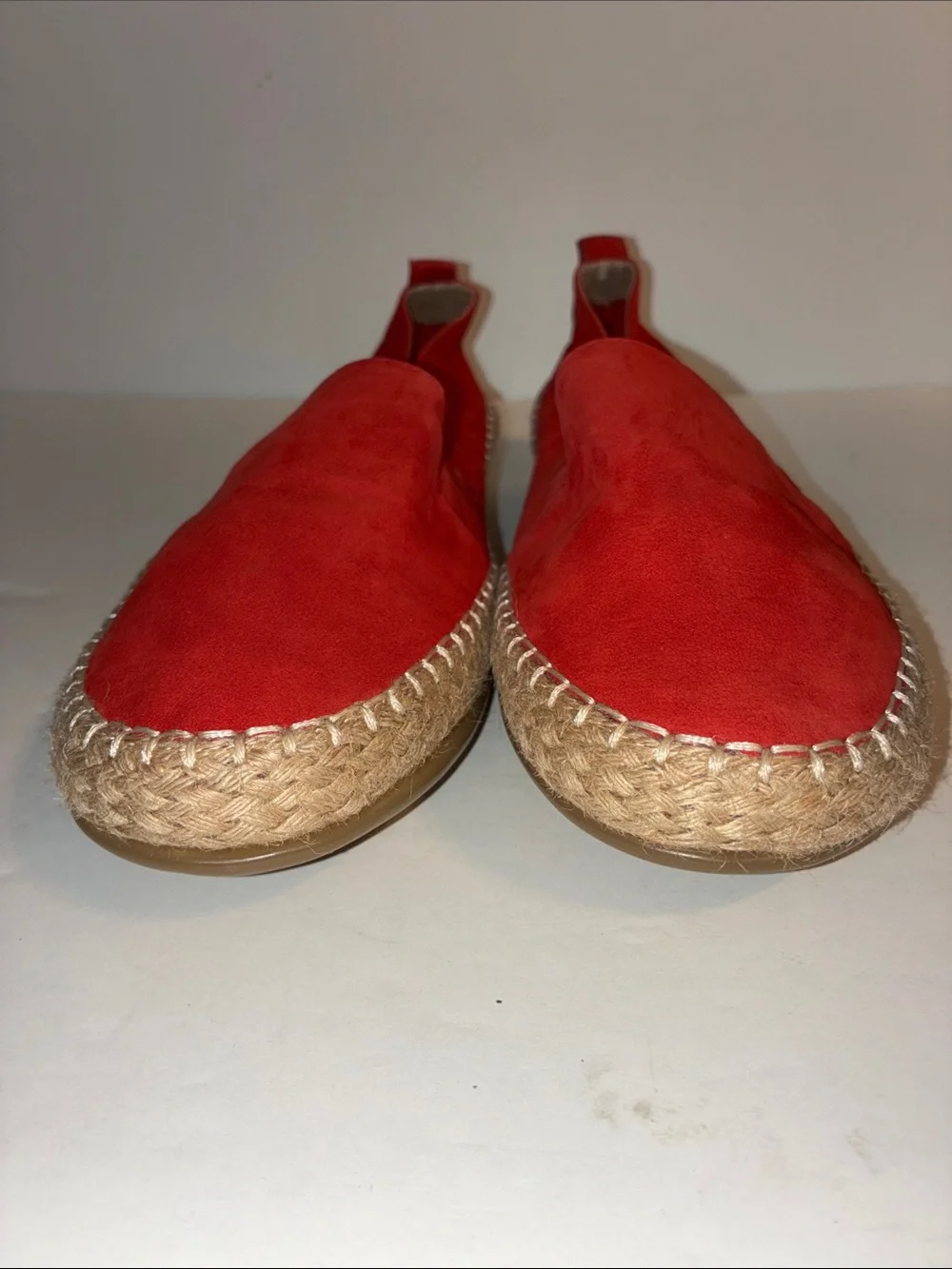 Vaneli Sport, Women’s 9.5, Red Suede Espadrille Slip-On Shoes